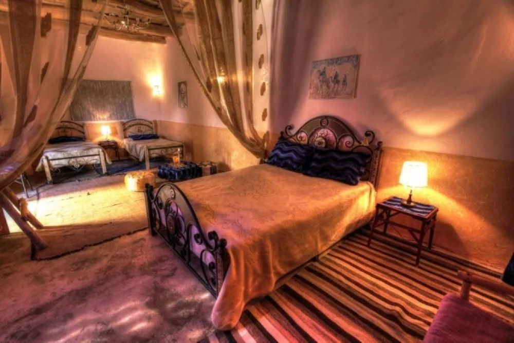 Chambre or bleu