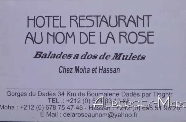 Photo de Hotel au nom de la rose